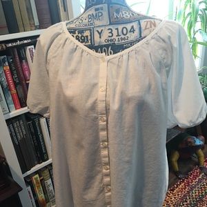 Cotton button up top